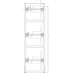 Triple hose reel holder frame - OBS203