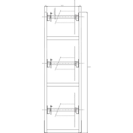 Triple hose reel holder frame - OBS203