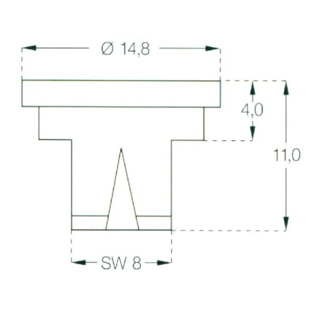 Off center nozzle 90 stopni 6-brass - OC6516