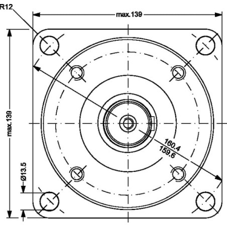 Wheel motor, shaft diameter 32 parallel - OMSW200151F0525