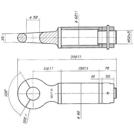 Zugöse drehbar 25 t - OTO25