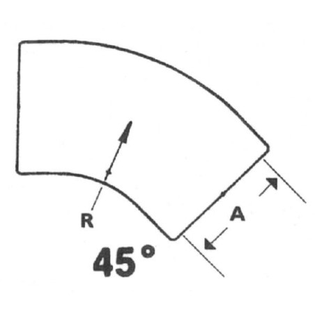 Rubber elbow 45 degree 76mm - P105544