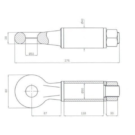 Zugöse drehbar 2 t - OTO43