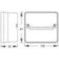Lampa kierunkowskazu i postoju halogenowa, przednia, kwadratowa 12/24V przykręcana 105x97x52 mm Britax - P908706