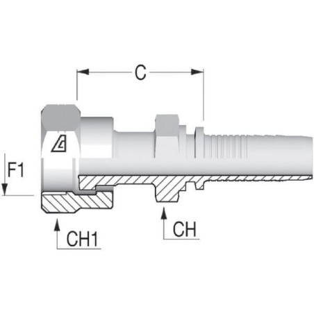 Insert DN13-1 inch ORFS - PAV1316