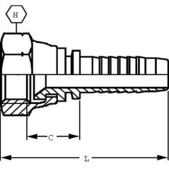 Insert DN20-1 inch1/16 UNF - PA2017
