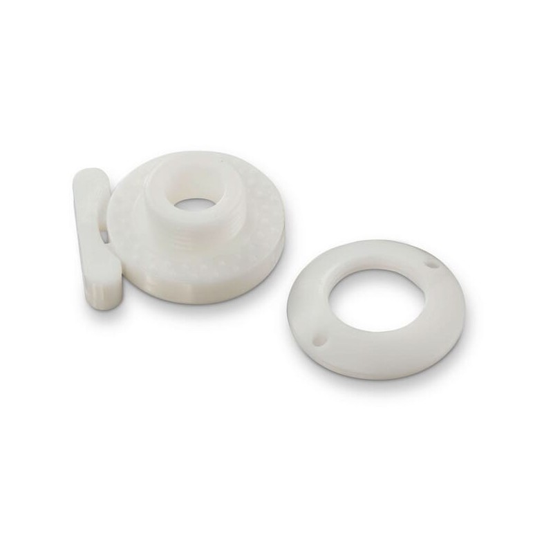 Minax-Fastener upper part plastic, white - PL10104