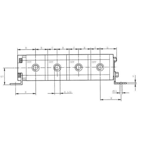 Dzielnik strumienia PLD10.04x4, DBV 100bar - PLD1044VPE