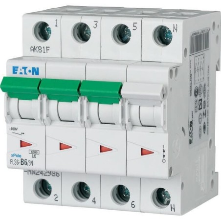 Miniature circuit breaker 6A,3PN,B - PLS6B63N