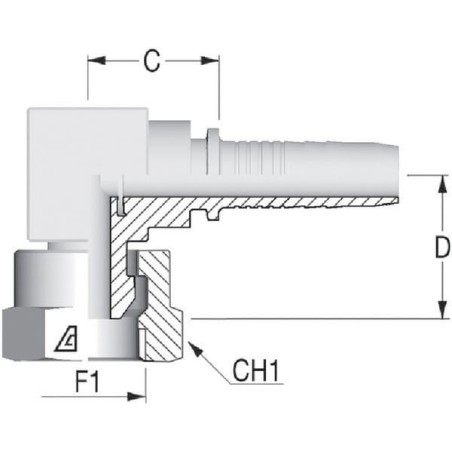 Insert DN10-3/8 BSP-90 stopni - PF10690S