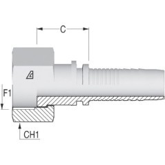 Insert DN06-1/4 BSP face seal - PFV64