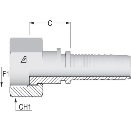 Insert DN06-1/4 BSP face seal - PFV64