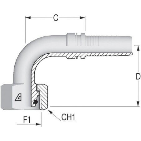 Insert DN06-M14x1.5-8L-90 stopni - PGLO61490