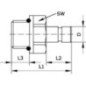 Threaded connection plug M5a - PIF4M5B