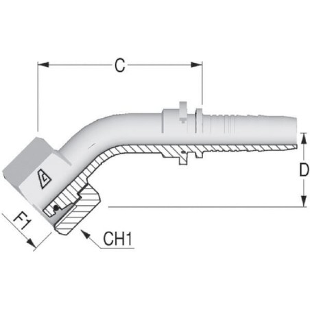 Insert DN06-M14x1.5-8L-45 stopni - PGLO61445