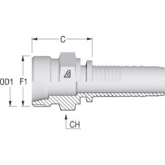 PR812 Alfagomma, 1-2 braided + 4SP (standard) 