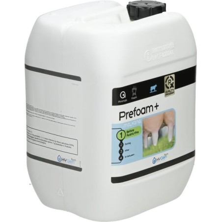 PREFOAM Pianowy środek na bazie LSA do przedudojowej higieny strzyków, 10 kg - PREFOAM10