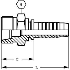 PS1016 Alfagomma, 1-2 braided + 4SP (standard) 