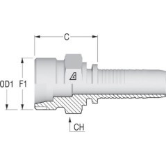 PS1316 Alfagomma, 1-2 braided + 4SP (standard) 