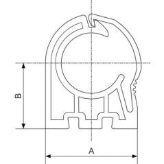 Prevost pipe clamp 25mmM8 - PPS1CI25