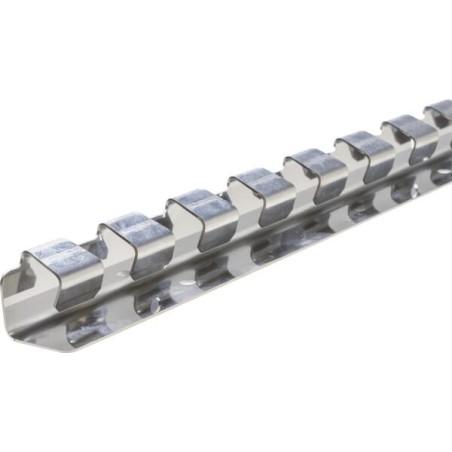 Hook strip 100cm, stainless steel - PVCHS1RVS