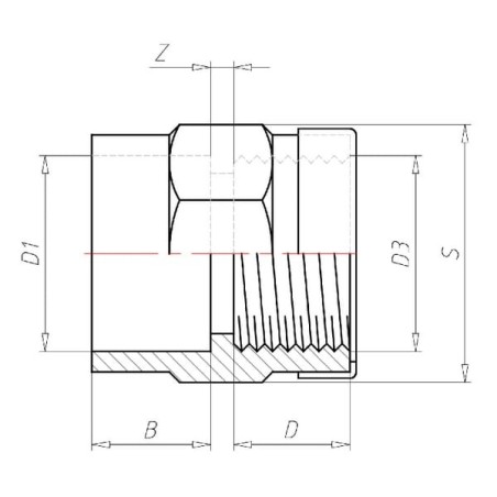 Adapter, opr.gn.wt. 1/2 cali gw.w. - PVC7SOC12F