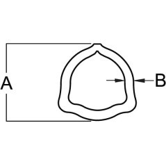 Profile tube outer PTO 50, triangular, 51.5x45.5x3 mm L 1000 mm - PTO950OPT1000GP