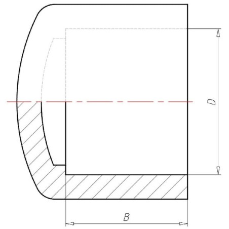 Zaślepka PCW-U calowa VdL, 1/2 cali - PVC7CAP12