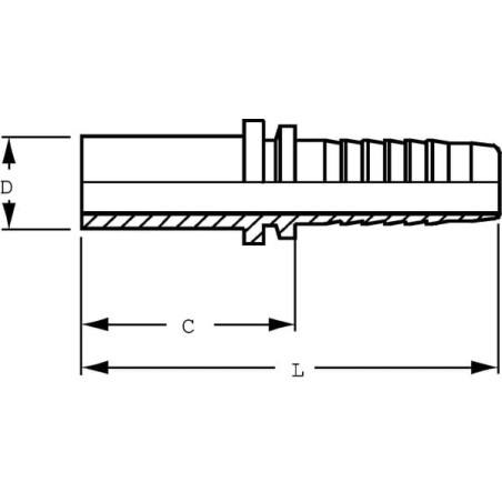 Insert DN10-diameter 13.25mm - PTF1013