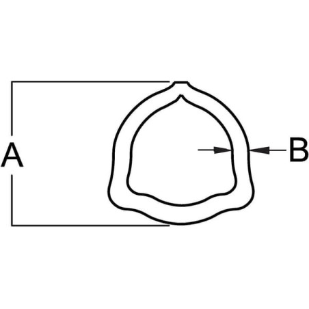 Profile tube outer PTO 10, triangular, diameter 36x29.6x3.2 mm L 1000 mm - PTO910OPT1000GP