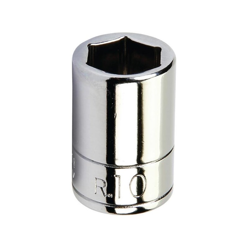 Socket wr ins, hex 1/4 inch-10mm - R10P