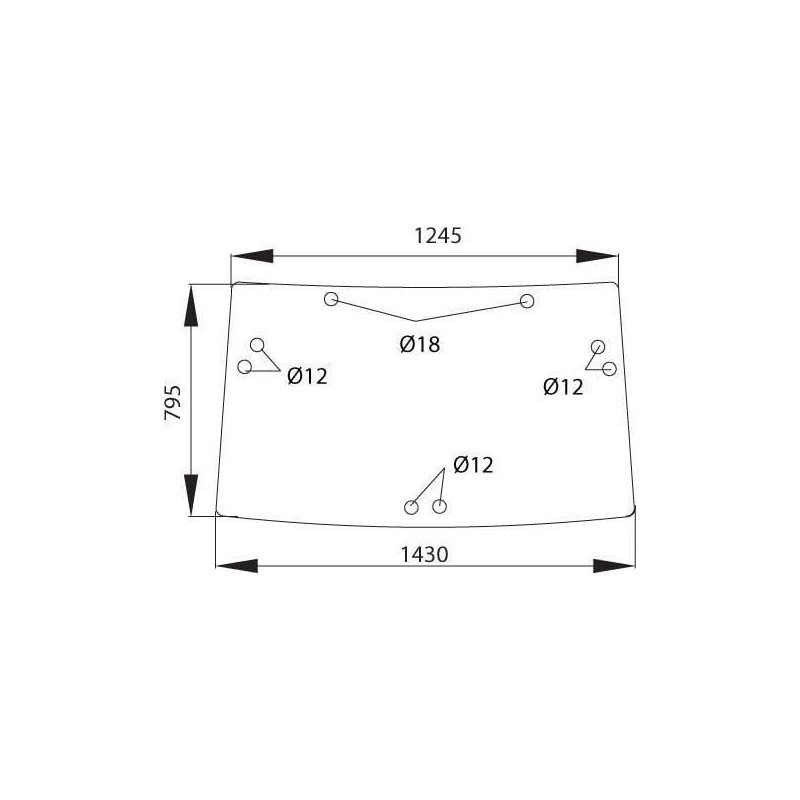 Rear window upper - R110990N