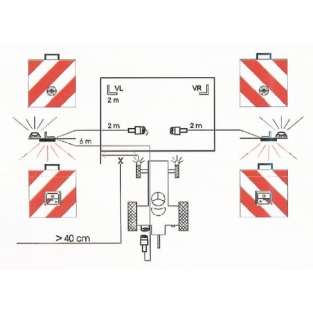 Warntafelsatz mit Leuchten - R1130BLR