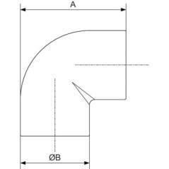 Złączka kątowa F / F 32mm 90º Prevost - PVR9CE32