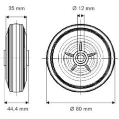 Wheel 80 mm - PVR0803512