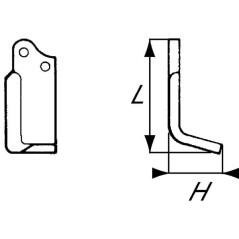 Fräsmesser L. Agria - RB1667L