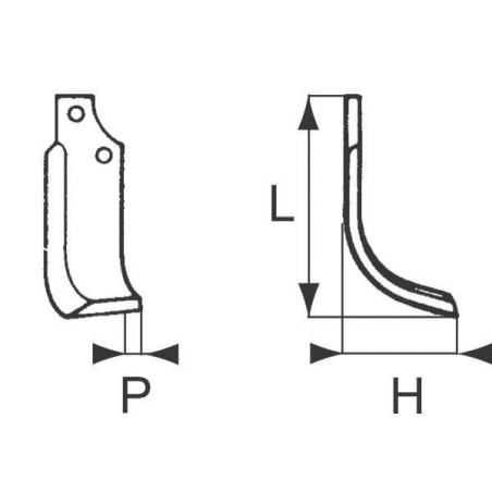 Klinge Maschio A/E/KS - RB255020LH