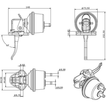 Fuel pump suitable for John Deere - RE61260KR