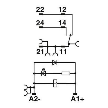 Moduł przekaźnikowy - RIF1RPTLDP24DC1X21