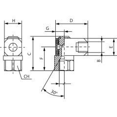 RJ14 Kramp, Messing 