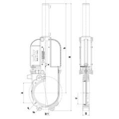 Zasuwa nożowa 8 cali GLADIO hydrauliczna - RIV124200