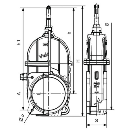 Gate valve 8 inch VULCANO - RIV90200