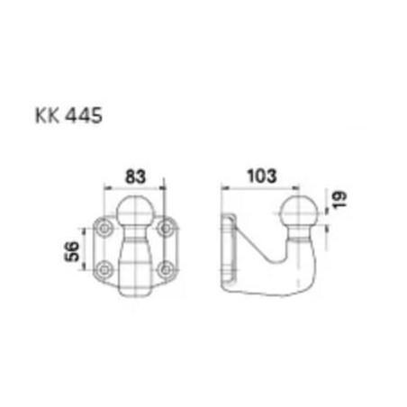 Tow ball coupler K50 - ROKK445