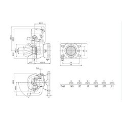 RO873B40301 Rockinger, With flange connection 