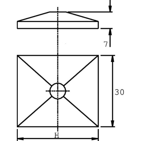 Cover plate double S.S. GR.2 - RS9222RVS