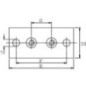 Two hole plate S.S. Gr.2 - RS9412RVS Two hole plate S.S. Gr.2 - RS9412RVS