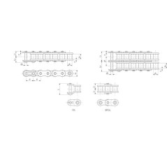 Roller chain Lambda Dupl. 1/2 inch - RS08BLAMBDA2
