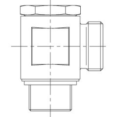 Angled banjo coupling - RSWS10LR38WD