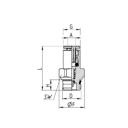 Push-in fitting - S6510618LF