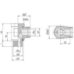 RSWS6SR14WD Voss, 90° 